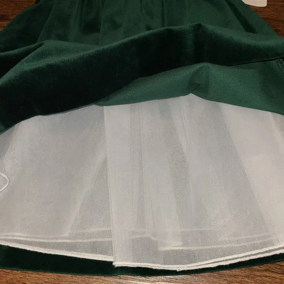 Vintage Florence Eiseman Green Velvet Dress 2T NWT